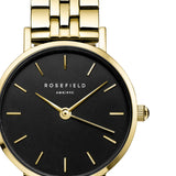 Rosefield Small Edit en acier dorée fond de cadran noir