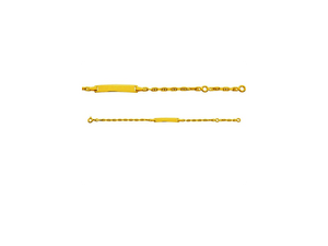 Bracelet d'identité en or jaune 9ct 446-438