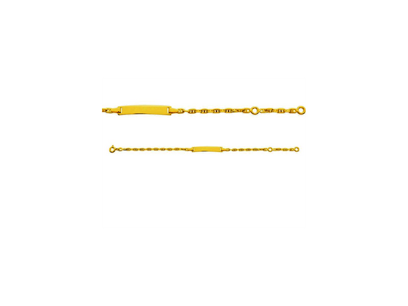 Bracelet d'identité en or jaune 9ct 446-438
