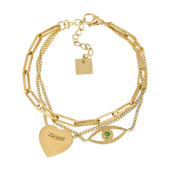 Bracelet ZAG Oeil + coeur