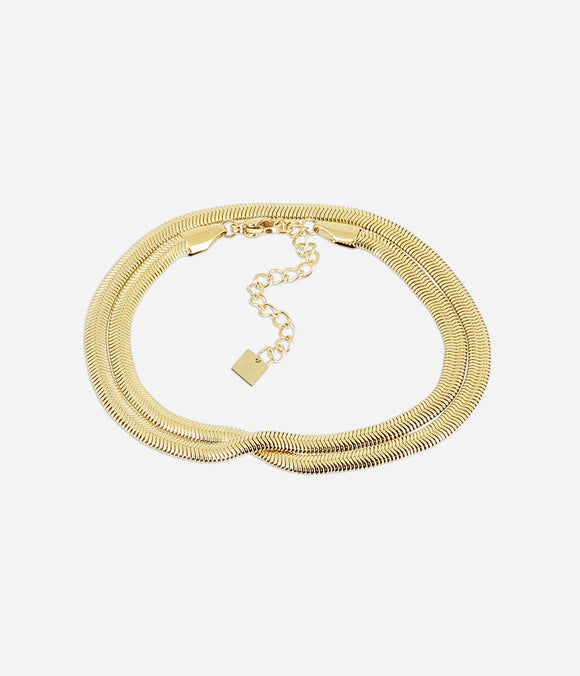 Bracelet Zag Anubis en acier doré