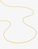 Chaine maille forçat diamantée en or jaune 18ct - différentes longueurs 350-445