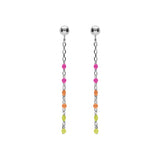 Boucles d'oreilles en argent et résine 681-3338