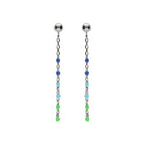 Boucles d'oreilles en argent et résine 681-3326