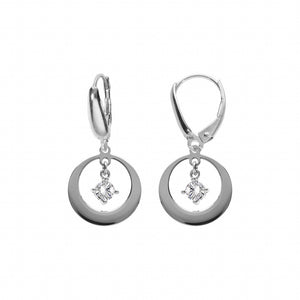 Boucles d'oreilles en argent et zirconiums 681-3357