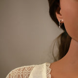 Créoles en argent et zirconiums 680-1334