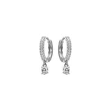 Créoles en argent et zirconiums 680-1334