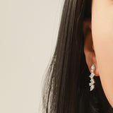 Boucles en argent et zirconiums 682-2460