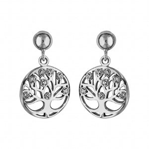 Boucles Arbre de vie + zirconiums 681-3411