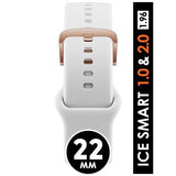 Bracelet White boucle Rosegold pour Ice Smart 22mm