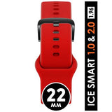 Bracelet Red Passion boucle noire pour Ice Smart 22mm