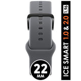 Bracelet Dark Grey boucle noire pour Ice Smart 22mm