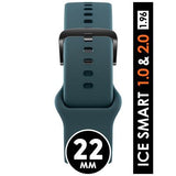 Bracelet Deep Teal boucle noire pour Ice Smart 22mm