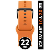 Bracelet Persimmon Orange boucle noire pour Ice Smart 22mm