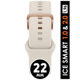 Bracelet Whitecap Gray boucle Rosegold pour Ice Smart 22mm