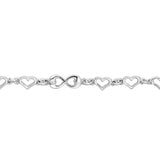 Bracelet coeur et infini Argent