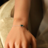 Bracelet en argent + oxyde bleu-vert 645-2217