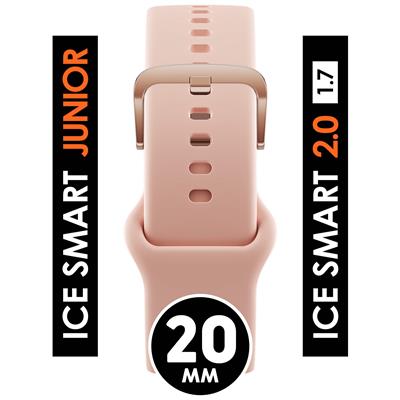 Bracelet silicone nude pink/rose gold ice smart 2.0 20mm