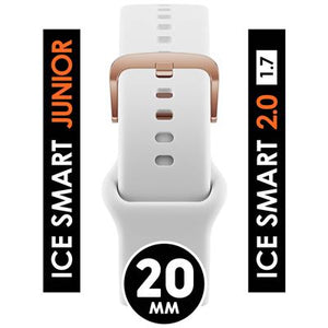 Bracelet silicone white/rose gold ice smart 2.0 20mm