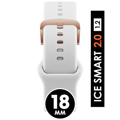 Bracelet silicone white/rose gold ice smart 2.0 18mm