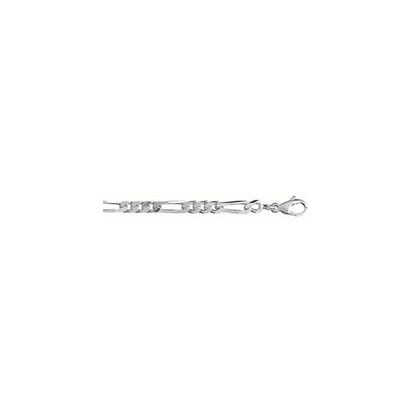 Chaine figaro 3+1 en argent épaisseur 4mm 55cm
