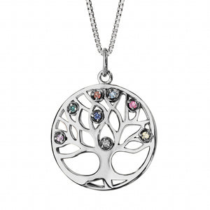 Collier Arbre de vie + pierre multi couleurs 654z2200