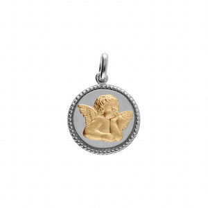 Médaille ange en argent et plaqué or 660-1512