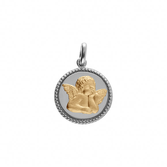 Médaille ange en argent et plaqué or 660-1512