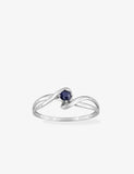 Bague or blanc 9ct et saphir 402-46