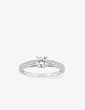 Solitaire Zirconium Or Blanc 18CT 304-63