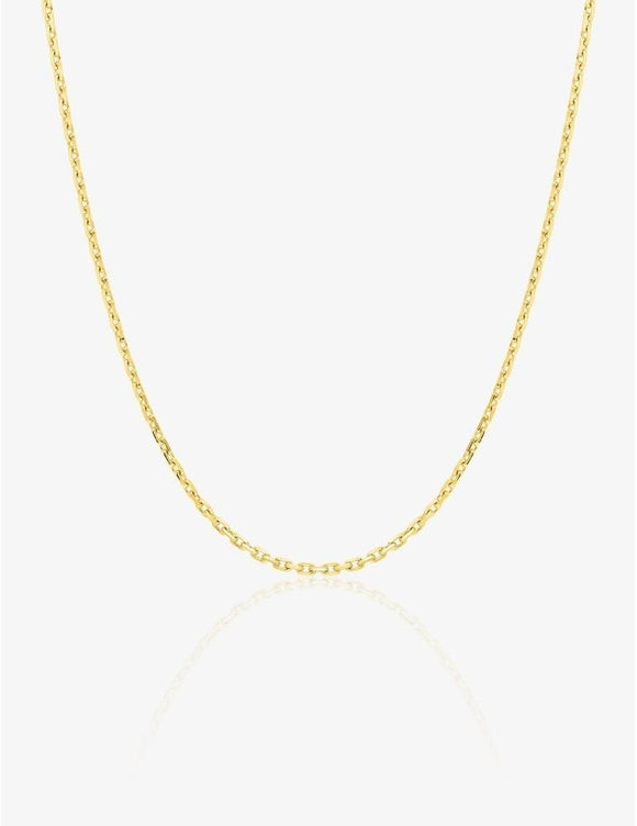 Chaine maille forçat en plaqué or 1.30mm