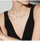 Collier en argent + pierre de couleurs 653-230