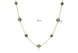 Collier en vermeil + pierre de couleurs 654V192