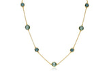 Collier en vermeil + pierre de couleurs 654V192