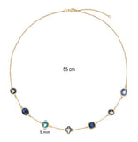 Collier en vermeil + pierre de couleurs 654v196