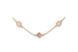 Collier en vermeil + pierre de couleurs 654V200