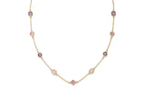 Collier en vermeil + pierre de couleurs 654V200