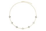 Collier en vermeil + pierre de couleurs 654V202