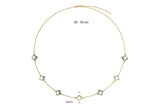 Collier en vermeil + pierre de couleurs 654V202