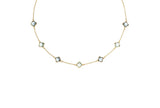Collier en vermeil + pierre de couleurs 654V202