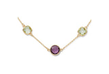 Collier en vermeil + pierre de couleurs 654V203
