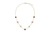 Collier en vermeil + pierre de couleurs 654V203