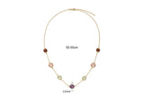 Collier en vermeil + pierre de couleurs 654V203