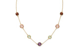 Collier en vermeil + pierre de couleurs 654V203