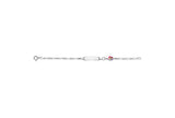 Bracelet d'identité enfant maille figaro + fleur multicolore 644-697