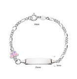 Bracelet d'identité enfant maille figaro + papillon 644-687