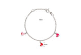 Bracelet junior avec 3 coeurs en email 648-349