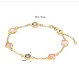 Bracelet en vermeil + pierre de couleurs 645v101