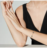 Bracelet en vermeil + pierre de couleurs 645v96