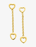 Boucles coeurs en plaqué or 782-1036